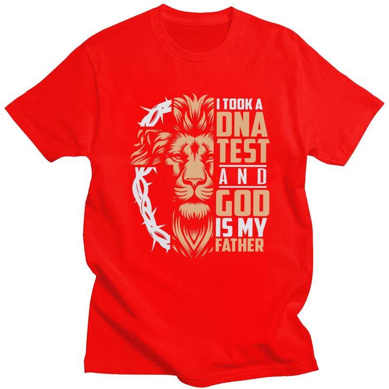 Custom I Took A Dna Test God Is My Father Tshirts for Men Short Sleeve Leisure Tshirt Loose Fit Pure Cotton Tees Gift Idea