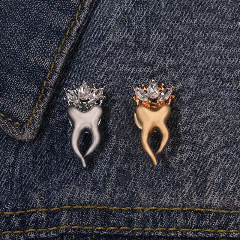 Cartoon Tooth Pins Protect Your Dental Enamel Pins Dentist Doctor Clothes