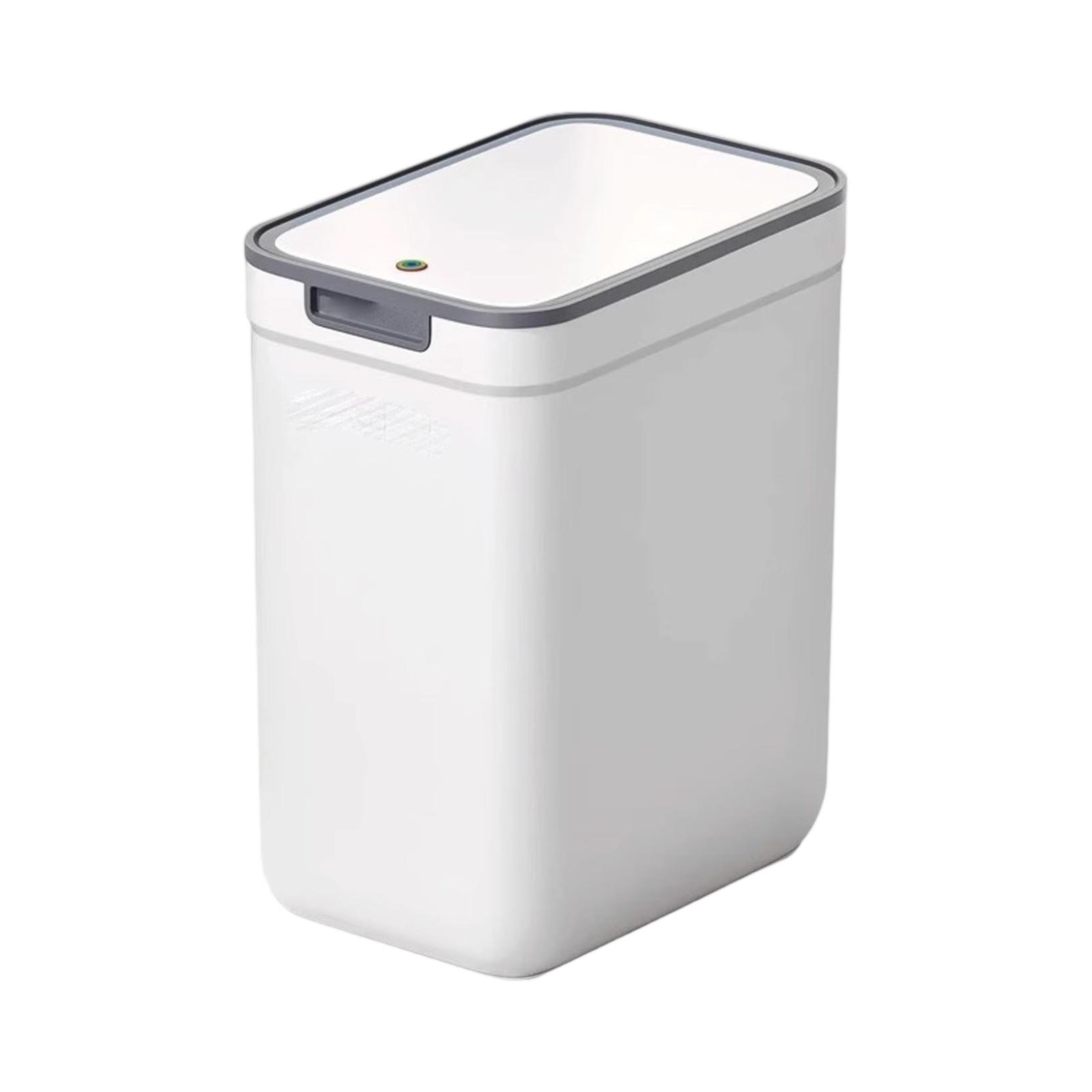 

Wall-Mounted Trash Can, Compact Garbage for Living Room, Kitchen & Bathroom, Modern Home Wastebasket білий