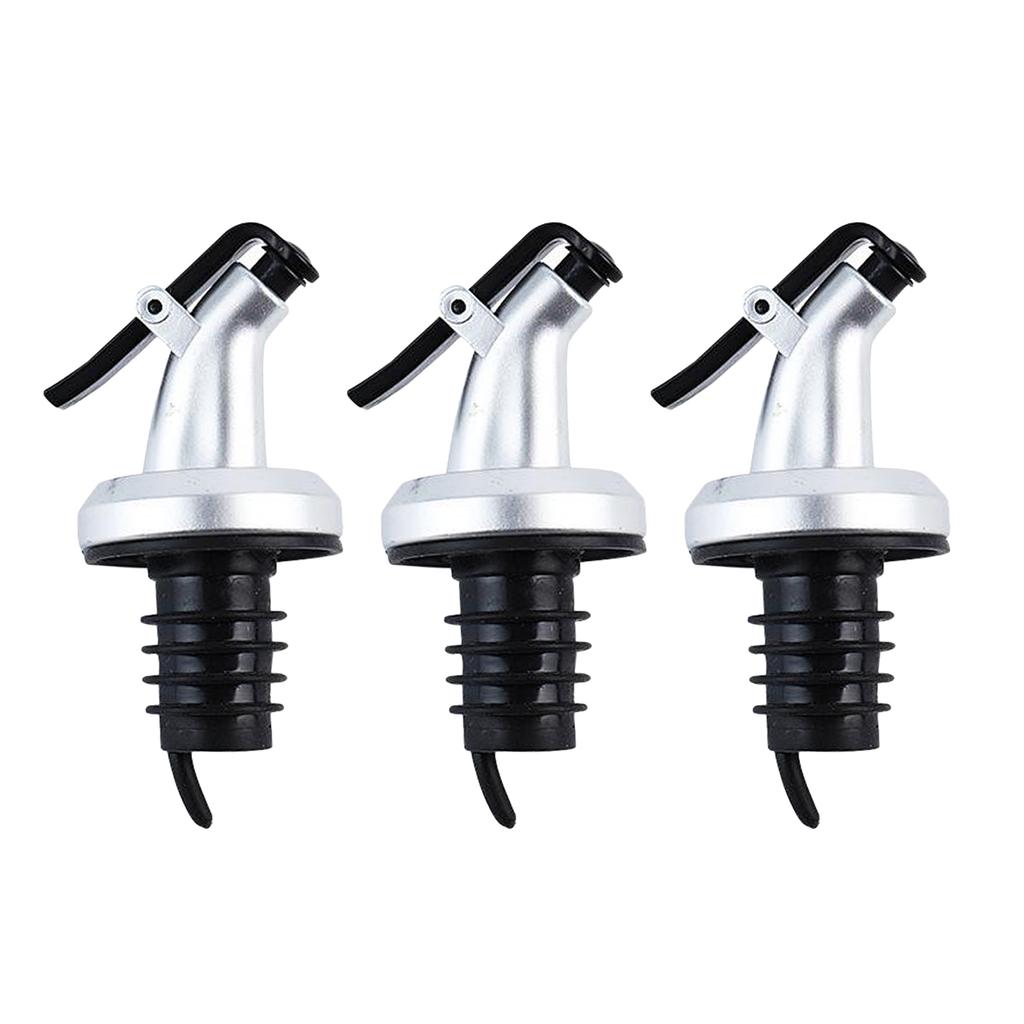 Stainless Steel Liquor Bottle Speed Pourer Spout Rubber Caps Perfect for Pub Clubs Restaurants Bars