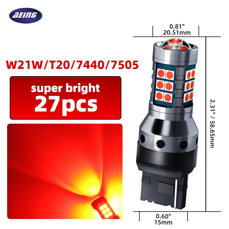 

2pcs Car W21/5W LED Blub Daytime Running Light W21W 7443 7440 DRL For Mazda 2 DL DJ 3 BP BT-50 CX-30 CX-5 KF CX-9 MX-5 RF Targa 2pcs DRL Bulbs&7443 W21/5W T20 красный