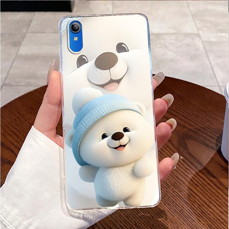 Case For Vivo Y91C / Y1S / Vivo 2015 / 1820 Luxury Cute Love Rabbit Funny Pattern Casing Ultra Thin Slim Clear Soft Phone Case