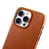 Genuine Leather IPhone 14 13 Pro Max Case With Magnetic Snap Handmade Crazy Horse Texture Back Cover