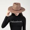 Australian 100% Wool Vintage Fedoras Hat For Women/Men Jazz Top Wool Felt Hat With Brown Belt Big Head Size Sun Hat M/L/Xl 61Cm