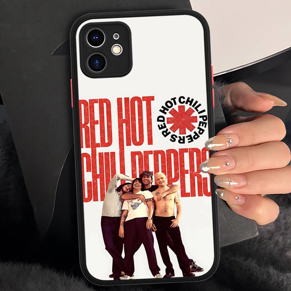 Red Hot Chili P-Peppers Band Matte Protective Case For IPhone 16 15 14 13 12 11 Pro Max X XS MAX Protection Case