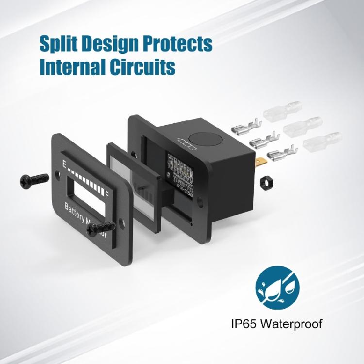 Battery Status Monitor With Reverse Polarity Protection Leads Acid Specific Accuracy Compacts Fitment