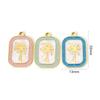 304 Stainless Steel Flora Charms 18K Gold Plated Rectangle Coconut Palm Tree Enamel Pendant DIY Necklace 20mm x 13mm, 2 Pcs