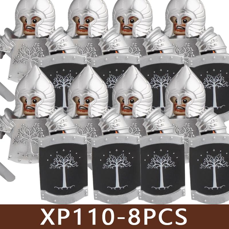 Medieval Castle Soldier Figures Building Blocks Military Dragon Knight Guard Armored Warrior Infantry Sword Spear Bricks Toy Boy