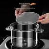 Jidu High-Temperature Resistant Borosilicate Glass Soup and Stew Pot for Gas Flame Cooking