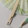 Portable Handheld Folding Round Fan: Ancient Style Dance Fan for Hanfu & Cheongsam Catwalk - Perfect for a Cool Summer