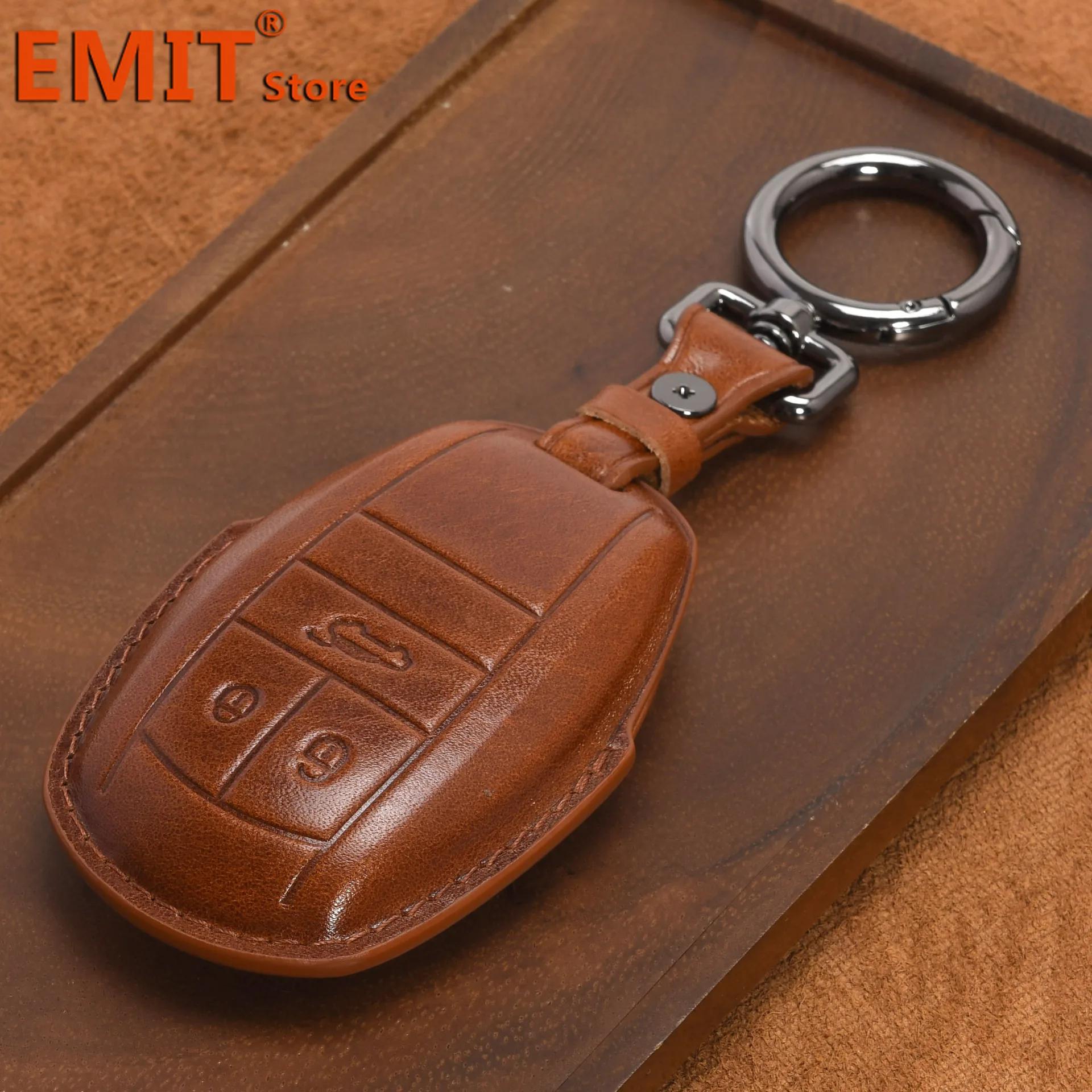 

Handmade Leather Key Fob For Bentley Bentayga Continental Flying Spur Mulsanne Phev Continental Gt Cover Case Car Accessories for Bentley