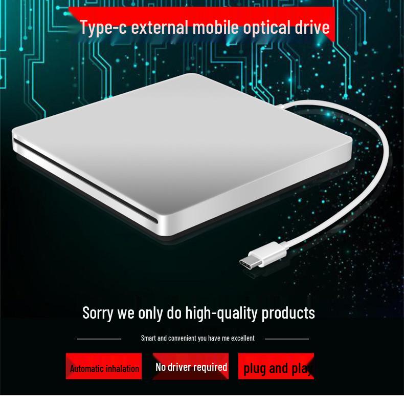 Ultra-Thin Type-C/USB Mobile External Optical Drive DVD Burner