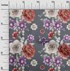 oneOone Cotton Flex Black Fabric Leaves|Lotus & Rose Floral Quilting Supplies Print Sewing Fabric By The Yard 40 Inch
