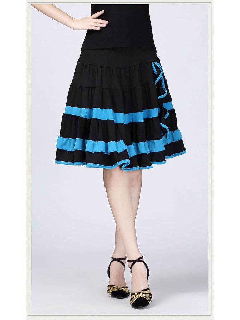 2025 Dame Sommer Latin Kort Firkantdans Skjørt Kostyme