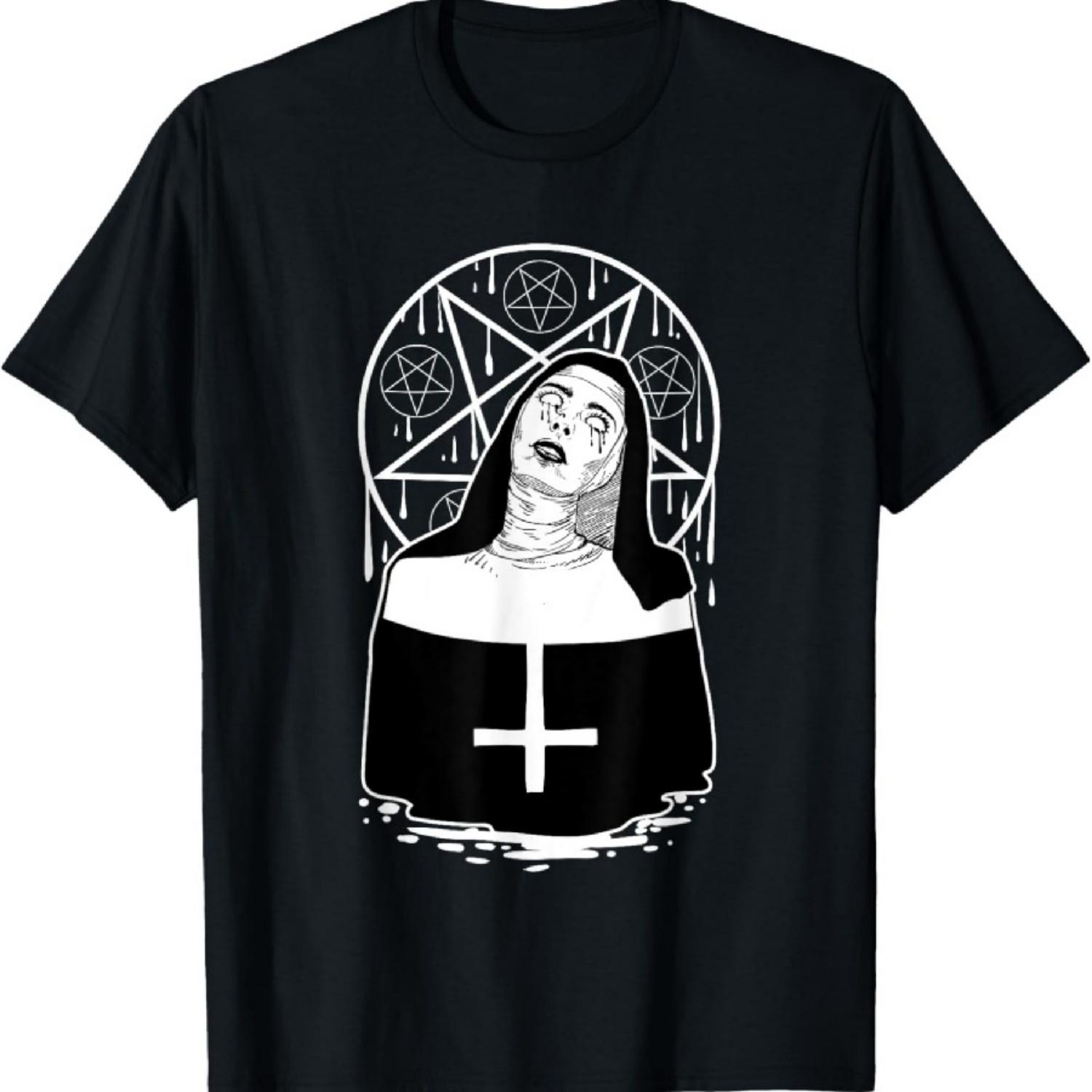 

Dark Evil Nun Pentagram Scary Nun T-Shirt XXXXXL чорний