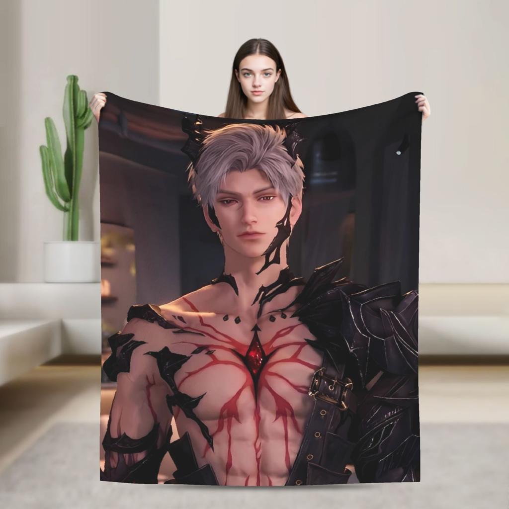 Game Love and Deepspace Sylus Flannel Blankets  Warm Throw Blanket for Living Room Travel Street Trend Bedspread Sofa Bed Cover