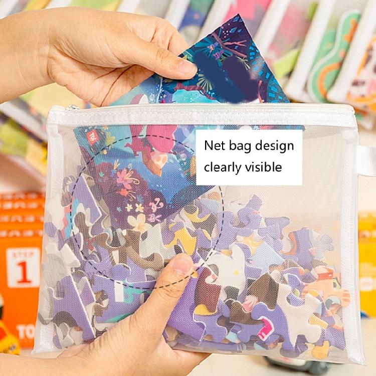 Mesh Sorting Pouches For Building Blocks Puzzle Zippered Closure Transparent Storage Solution For Small Toy