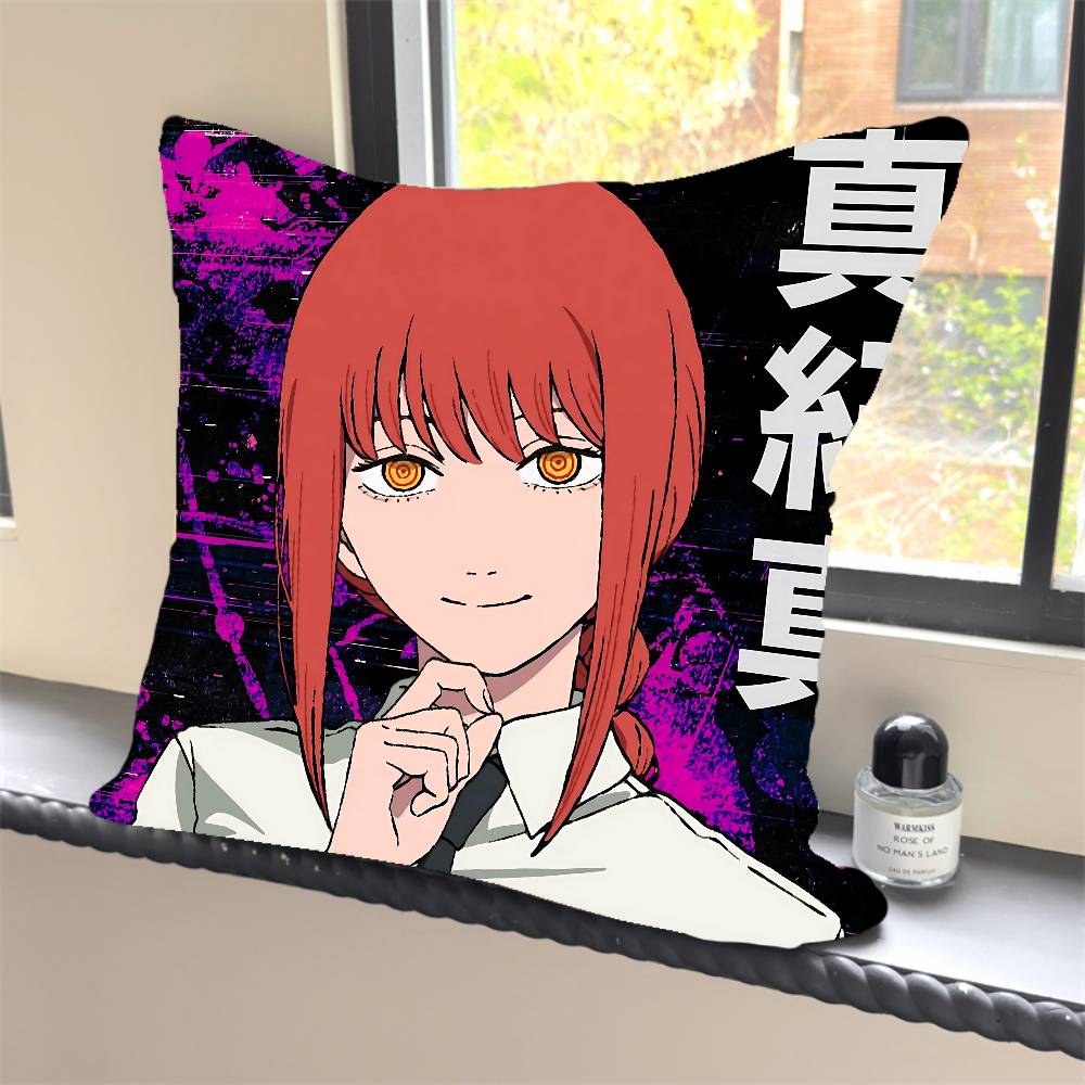 1 szt. GORĄCY Anime Chainsaw Man Film Łuk Reze Poszewka na poduszkę Kwadratowa Sypialnia Sofa Rekreacja Komfort Poduszka Samochód Dekoracja Domu
