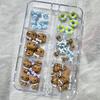 6/12Grids Kawaii Hawai Bow Resin Nail Diy Accessories Cute Nail Decorations Art 3D Diy Crafts Accesories Charms Accessories