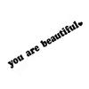 Car Rearview Mirror Stickers Creative PVC Vinyl Akeup Mirror Rearview Mirror You Are Beautiful  Decals Stickers Car Accessories