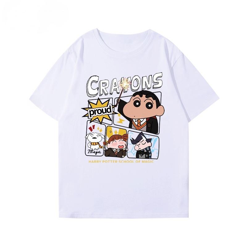 

Crayon Shin Chan Womens Tshirt Cartoon Anime Street Top Summer Short Sleeve Kids Pattern S
