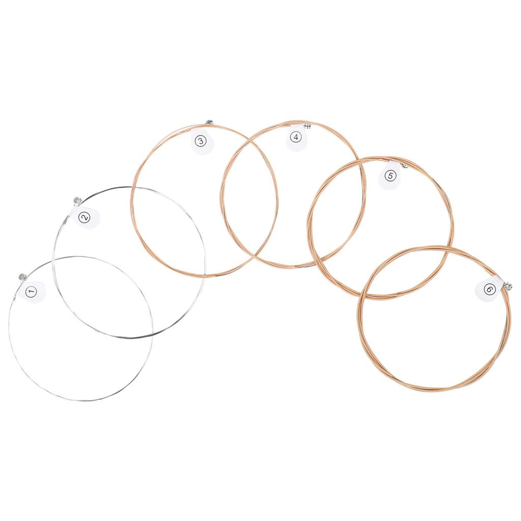 6Pcs High Carbon Steel Core Folk Guitar Strings Replacements Acoustic Guitar Strings Guitar Parts 6 Pieces Strings Sets