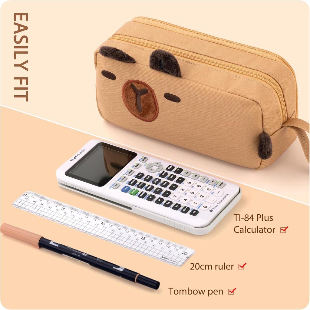 Cute Animal Pen Bag Adorable Animal Pattern Pencil Case Cartoon Pen Bag 3d Embroidered Embroidered Stationery Bag For School