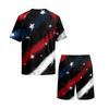 Men's Two Piece Sleepwear Set Short Sleeve Top and Shorts Lightweight Comfortable Soft Fabric Lounge Pajama Set for Summer Homewear