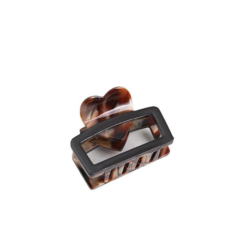 Love Square Grab Clip Premium Sense Acetic Acid Hairpin Simple Versatile Ponytail Clip Back Head Shark Clip Hair Accessories