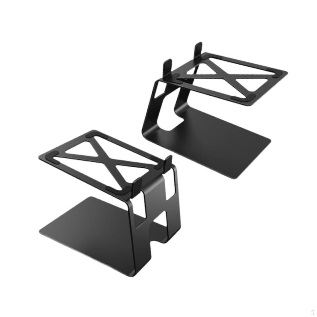 2 Desktop Speaker Stands, Tabletop Stand, Heavy Duty Freestanding Metal Base, Audio Stands for