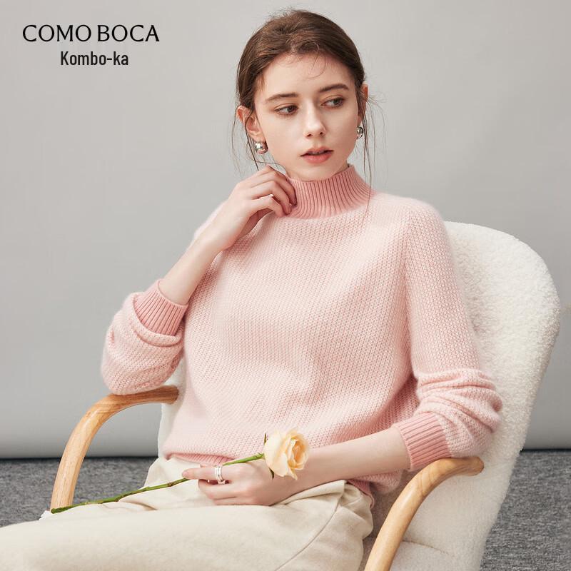 Kemeng Boka Women s 100% Cashmere Half-High Collar Sweater M