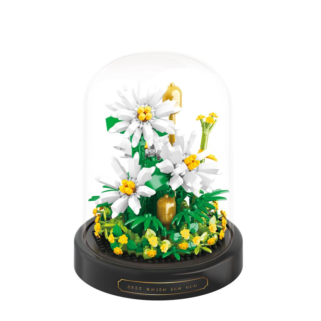 Christmas gift Micro Flower Building Blocks Mini Bricks Particles Eternal Life Flowers Home Decoration Assembling Puzzle Toy kid