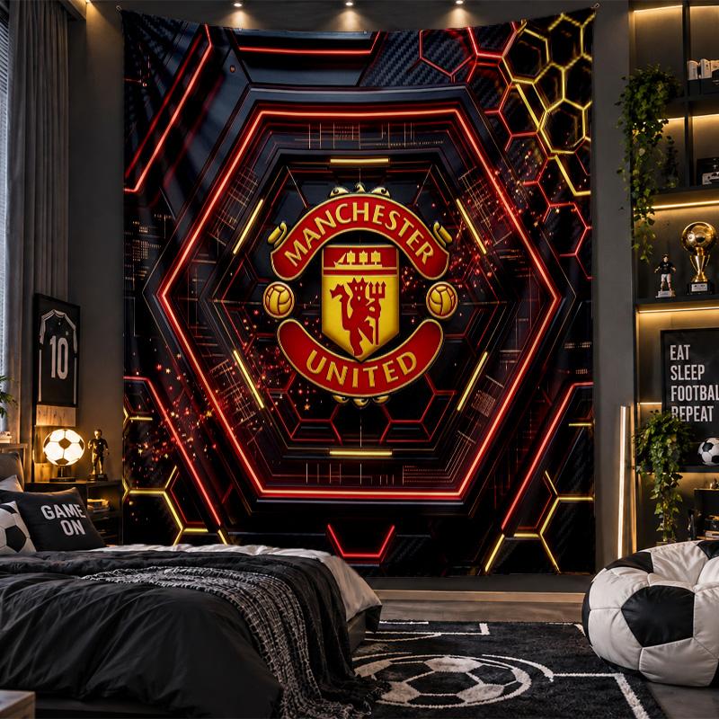 Wandbehang Tapisserie Manchester United Drucktuch für Wohnzimmer Schlafzimmer Heimdekoration