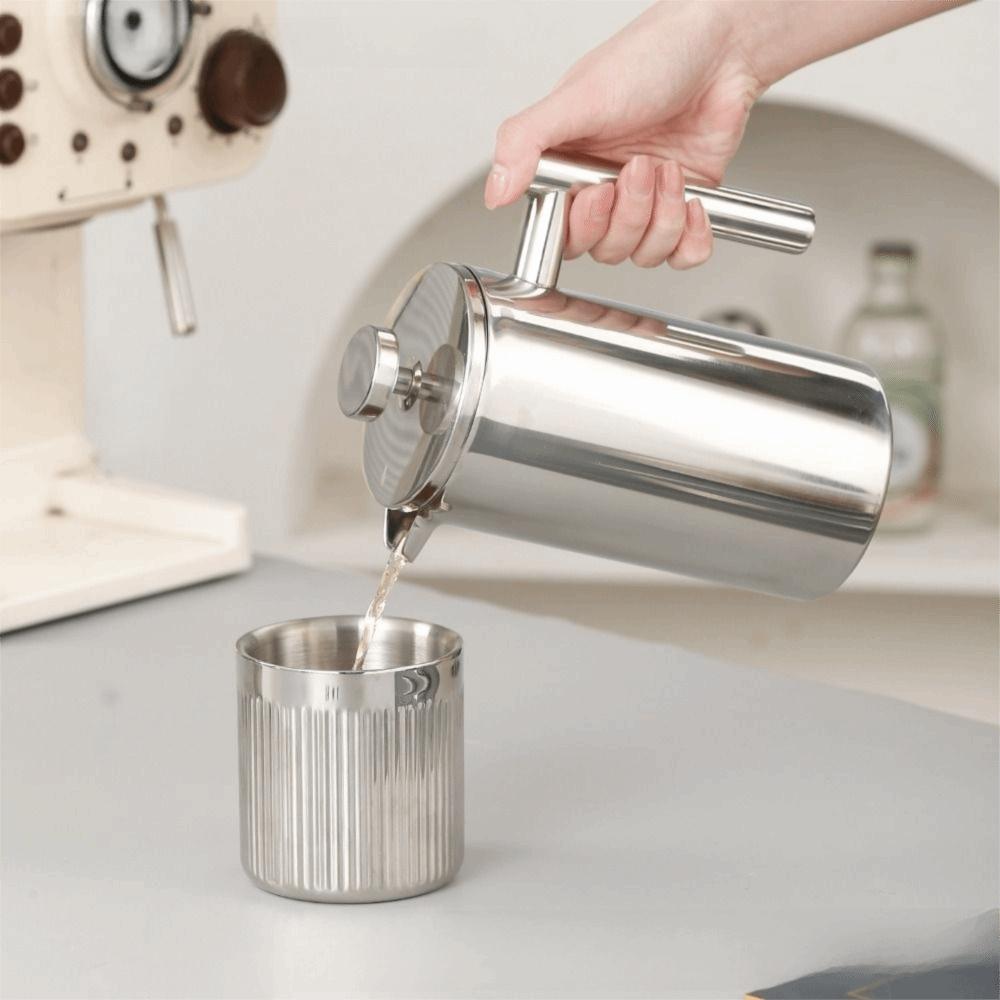 Double Wall Insulated Coffee Pot Filtration System Coffee Press Machine  Hand-made Coffee