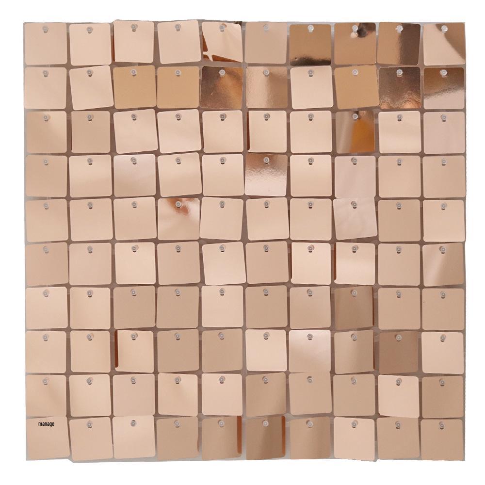 Square Shiny Snap-Lock Wind-Driven Sequin Panels for Background Wall Decoration