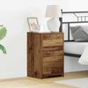Nightstand with Drawers Reclaimed Wood Look 38 x 34 x 61 cm Particleboard
