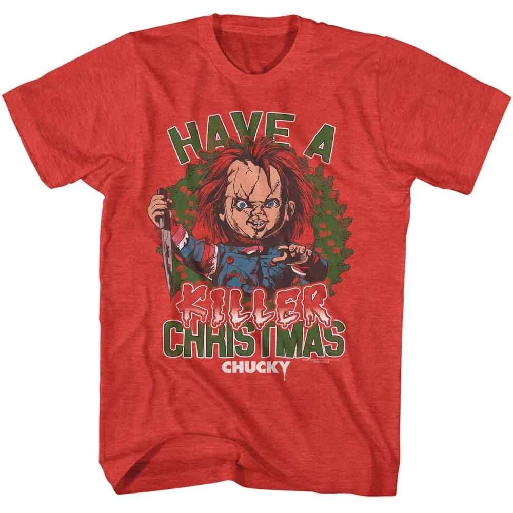 Chucky - Have A Killer Christmas -  Unisex Children s T-shirt - Red Heather 140