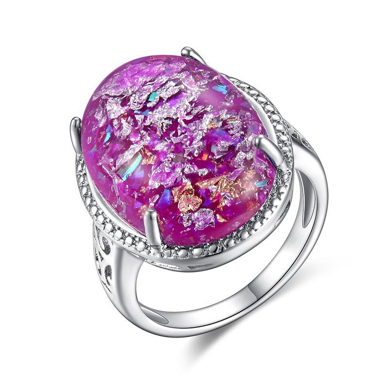2021 Should Popular Court Vintage Ring Female Symphony Opal Ring