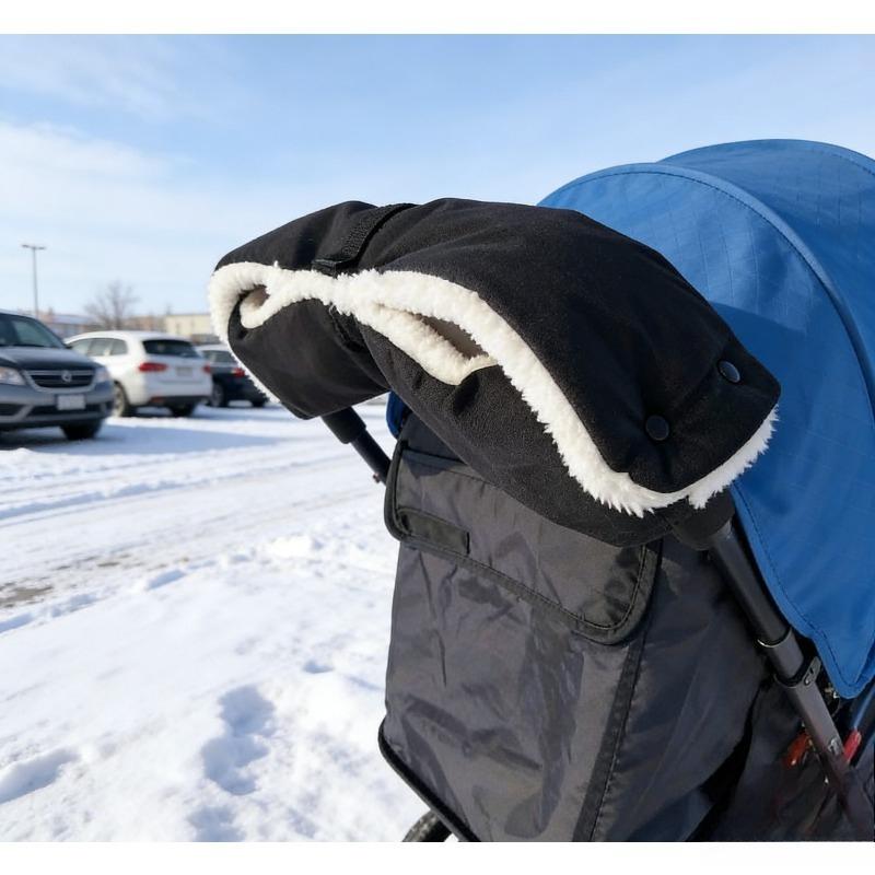 Winter Warm Gloves for Baby Stroller, Windproof Hand Muff, Pushchair Handle Warm Cover