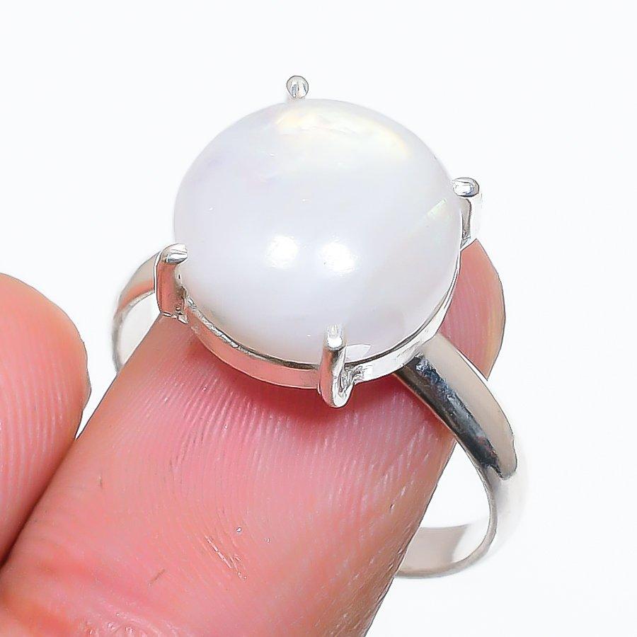Rose Quartz Gemstone 925 Sterling Silver Jewelry Ring Size Adjustable GK-6051