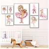 Rabbit Unicorn Nordic Posters And Prints Wall Art Canvas Painting Pictures Kids Room Decor Cute Ballet Girl Rose Flowers