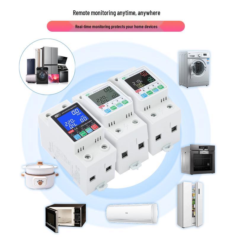 Graffiti WIFI Dual Breaker: Over/Under Voltage, Overcurrent, Leakage Protection, Remote-Controlled Circuit Recloser.