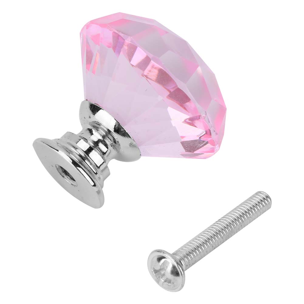 1PCS 30mm   Shape   Glass Pull Handle Cabinet Drawer Door Knob (Transparet)