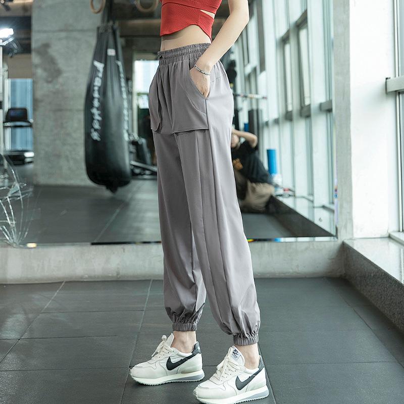 Women's Yoga Pants with Pockets - Quick Dry, Cuffed, Drapey Lantern Design