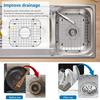 2Pcs Sink Grid Stainless Steel Sink Protectors Drainage Racks Kitchen Sink Protector with Rubber Padded Feet for Kitchen Gadgets