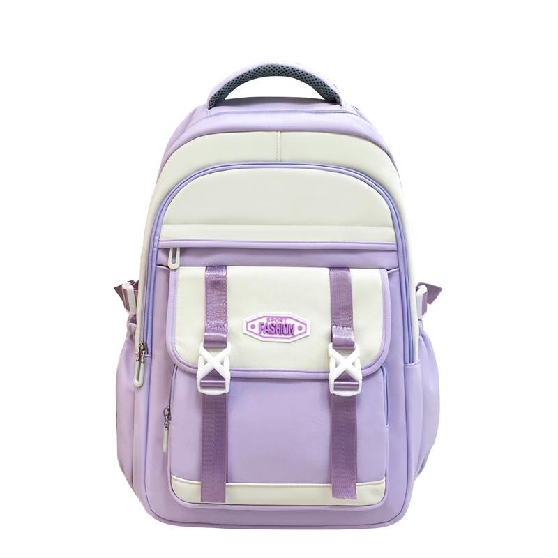 School Bag, Middle and High School Students, Large-capacity Backpack, Casual Small, Fresh, Contrasting Colors, Burden Reduction, Travel Backpack