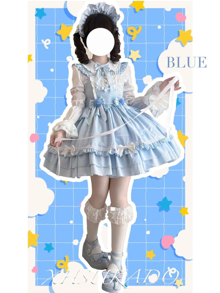 XHSUKADO Lolita Jumper Gothic Idol Fancy Heart School Cultural Light Size M Skirt, Lolita, Costume, Cosplay, Cute, Adult, Girls, Dress, Top, Spring,