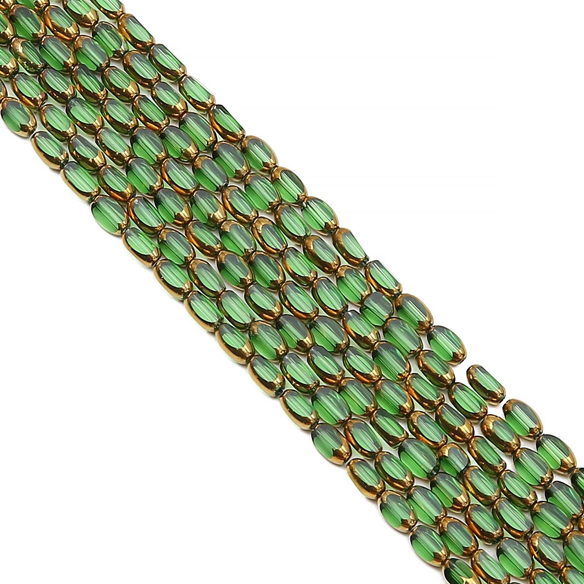 

25-50 шт. хрустальные стеклянные бусины с золотой каймой, свободные бусины-разделители для изготовления браслетов, ожерелья, ювелирных изделий своими руками 3x5mm 25pcs зелёный
