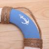 1Pcs 30Cm Lifebuoy Wall Hanging Decoration Blue Iron Anchor Mediterranean Style Door Sign for Cafe Restaurant Club Home Decor