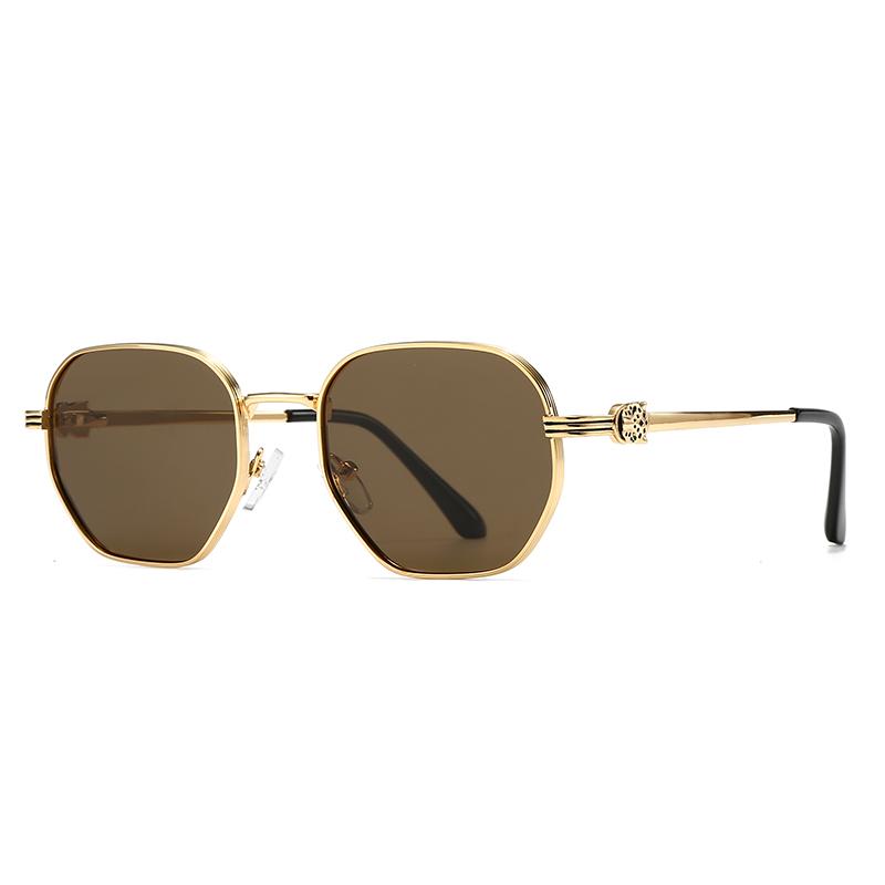 Trendy Metal Sunglasses for Men and Women Popular On Instagram Geometric Style Cross-Border Trade Model Style 1419